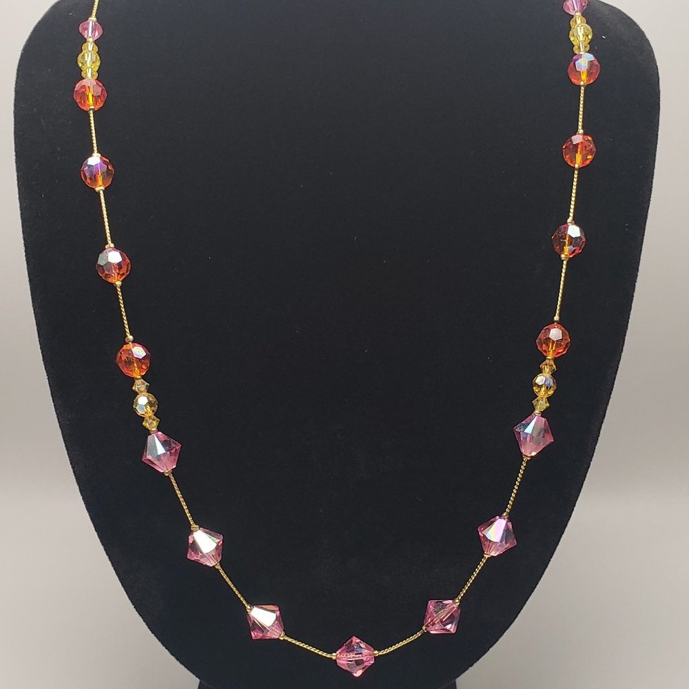 Dabby Reid Pink, Orange, and Yellow Bead Necklace